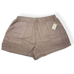 Universal Thread Brown Linen Blend Shorts 4X